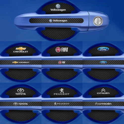 (8 Peças Para 4 Portas) Protetor De Maçaneta Para Porta do Carro Personalizado Anti Arranhões e Sujeira - MaxFiber™