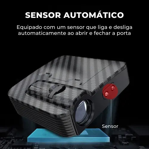 Projetor de Porta Automático Personalizado Sem Fio + Brinde Grátis