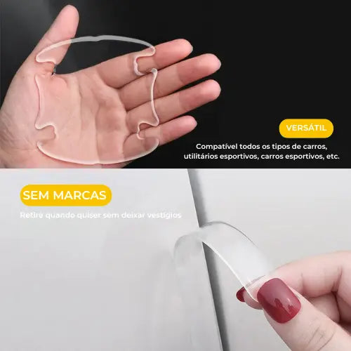 [PAGUE 1 LEVE 8] Protetor de Maçaneta e Porta Transparente Personalizado para Carro
